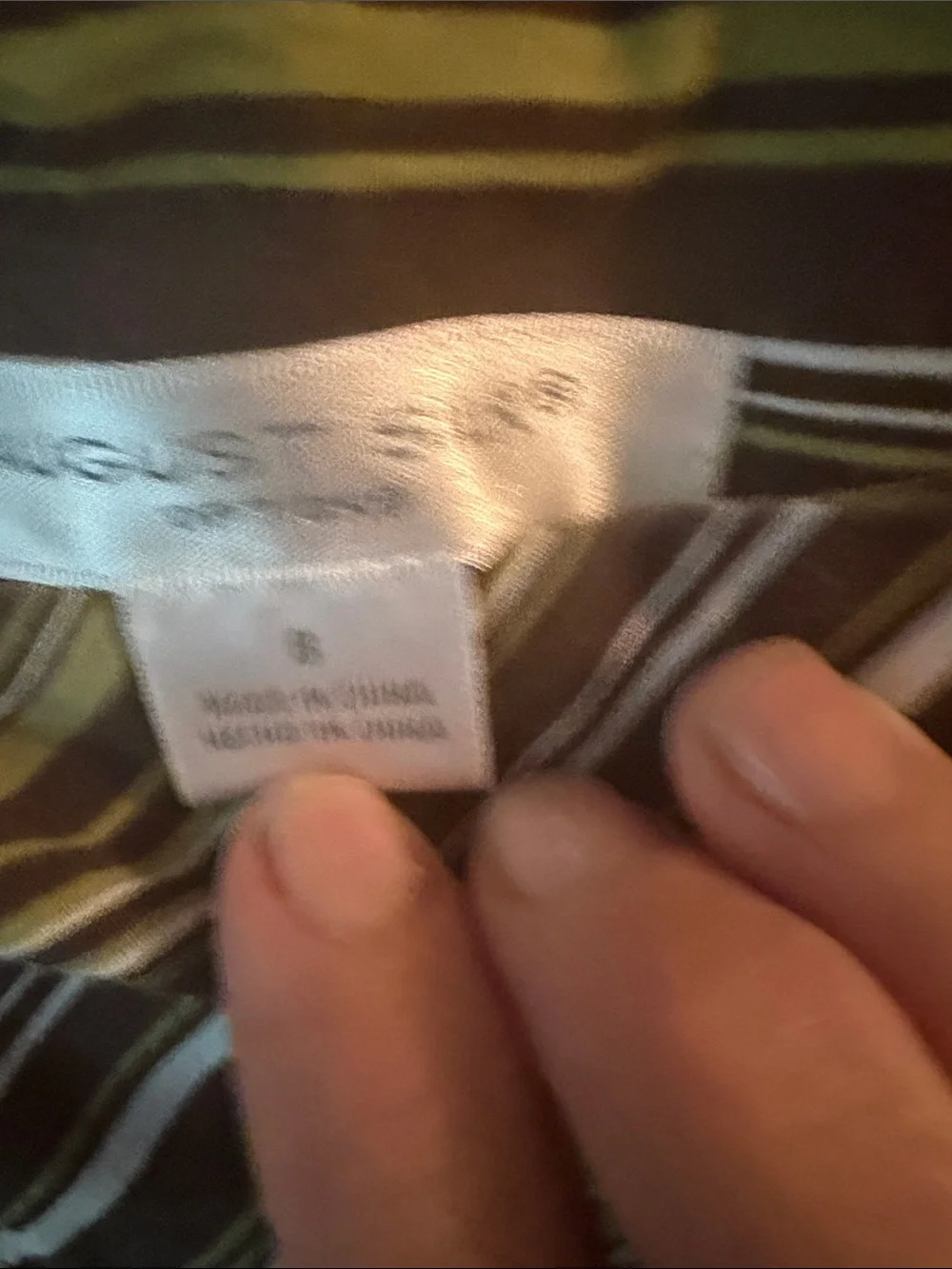 August Silk Brown and Green Striped Circle Skirt